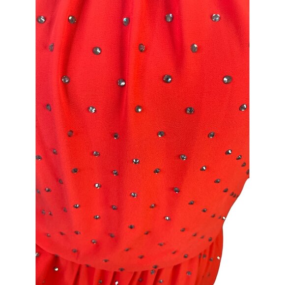 Erin by Erin Fetherston Halter Swing Dress Crystal Rhinestone Size 6 NEW - Picture 5 of 8